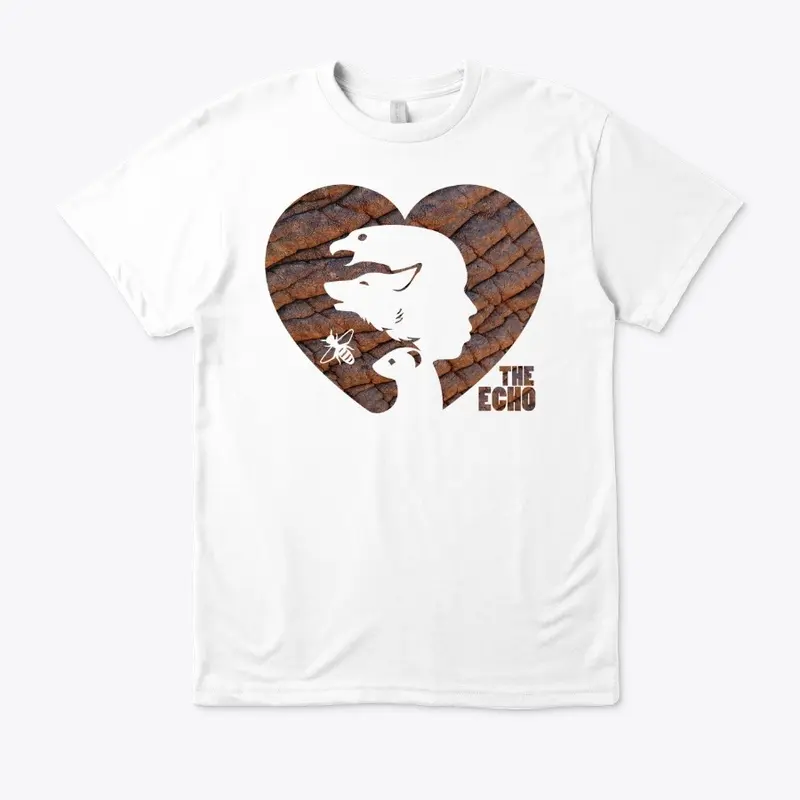 Heart Logo with Elephant Skin Pattern